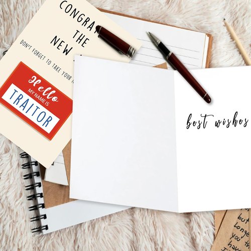 Asmallgf Congrats On New Job Card, Funny Coworker Leaving Gifts for Women Men, Goodbye Card, Going Away Gifts
