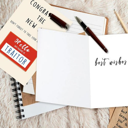 Asmallgf Congrats On New Job Card, Funny Coworker Leaving Gifts for Women Men, Goodbye Card, Going Away Gifts
