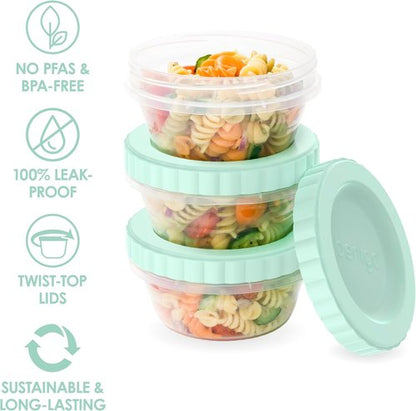 Bentgo Prep - 20-Piece Leak-Proof Deli Containers Set | 8 fl oz, Reusable, BPA-Free, Microwave & Dishwasher Safe (Honeydew)