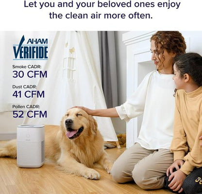 LEVOIT Air Purifier - AHAM Verified for Smoke, Pollen & Odor - Compact White Design for Small Rooms
