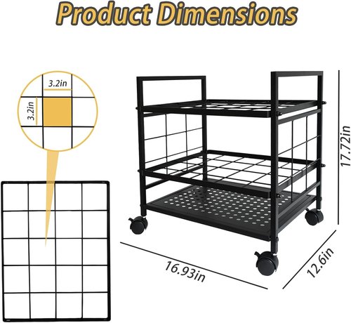 Blueprint Organizer - 20-Slot Rolling Cart for Maps, Posters & Plans | Mobile Storage Solution for Home & Office