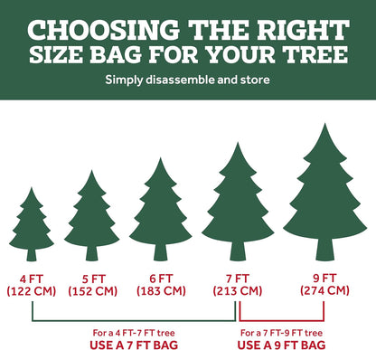 Zober Christmas Tree Storage Bag - Waterproof Protection for 7.5 Ft Trees - Durable Handles & Label Slot - Navy Blue