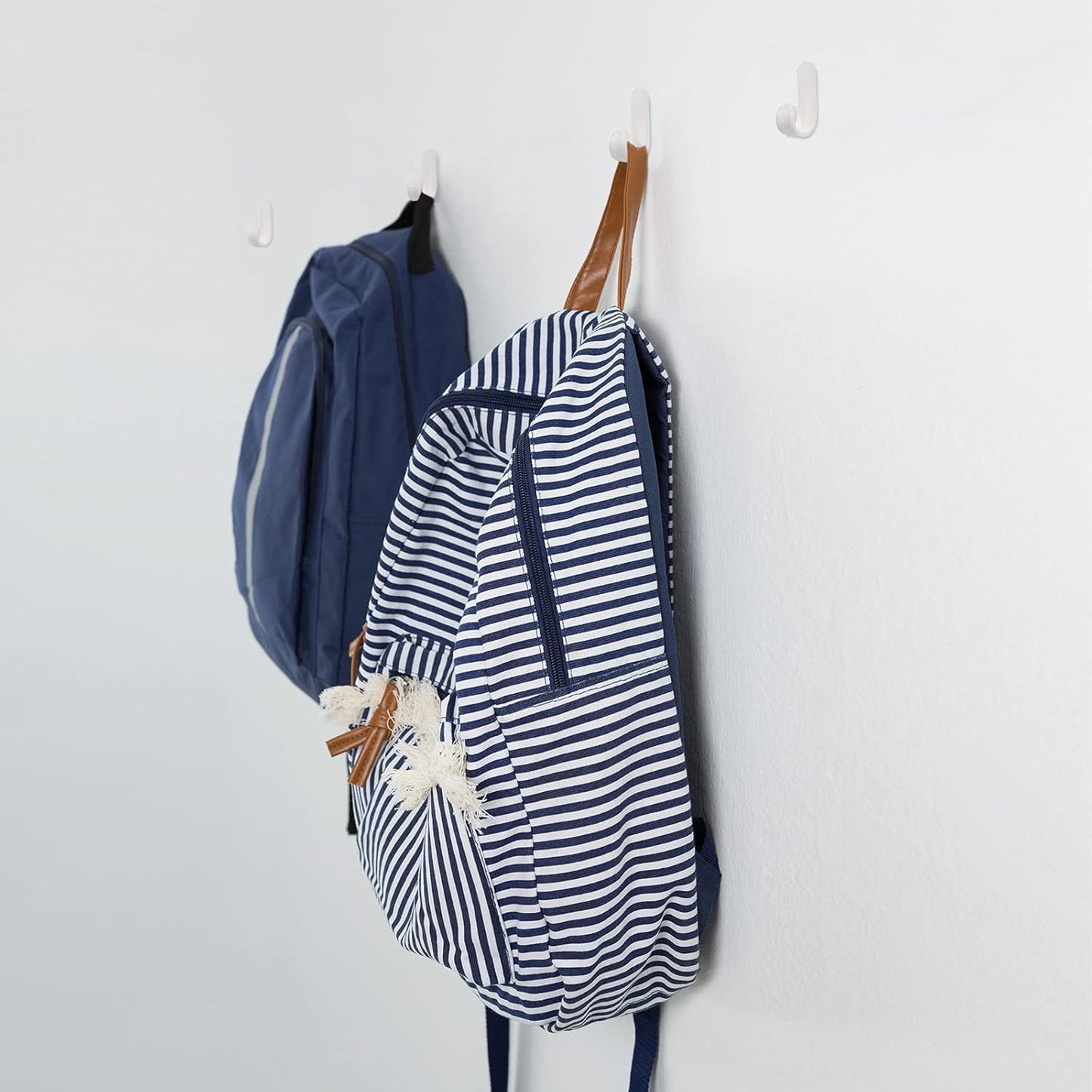 Yulejo Wall Hangers - Durable White Adhesive Hooks for Towels, Jackets & Kitchenware (20 Pack)