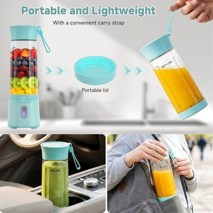 COKUNST Portable Blender - USB-C Rechargeable Personal Smoothie Maker | Compact 18oz Juicer Cup in Green