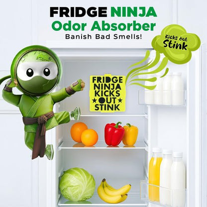 Fridge Ninja Compact Fridge Deodorizer - 2 Pack of Activated Carbon for Superior Odor Control