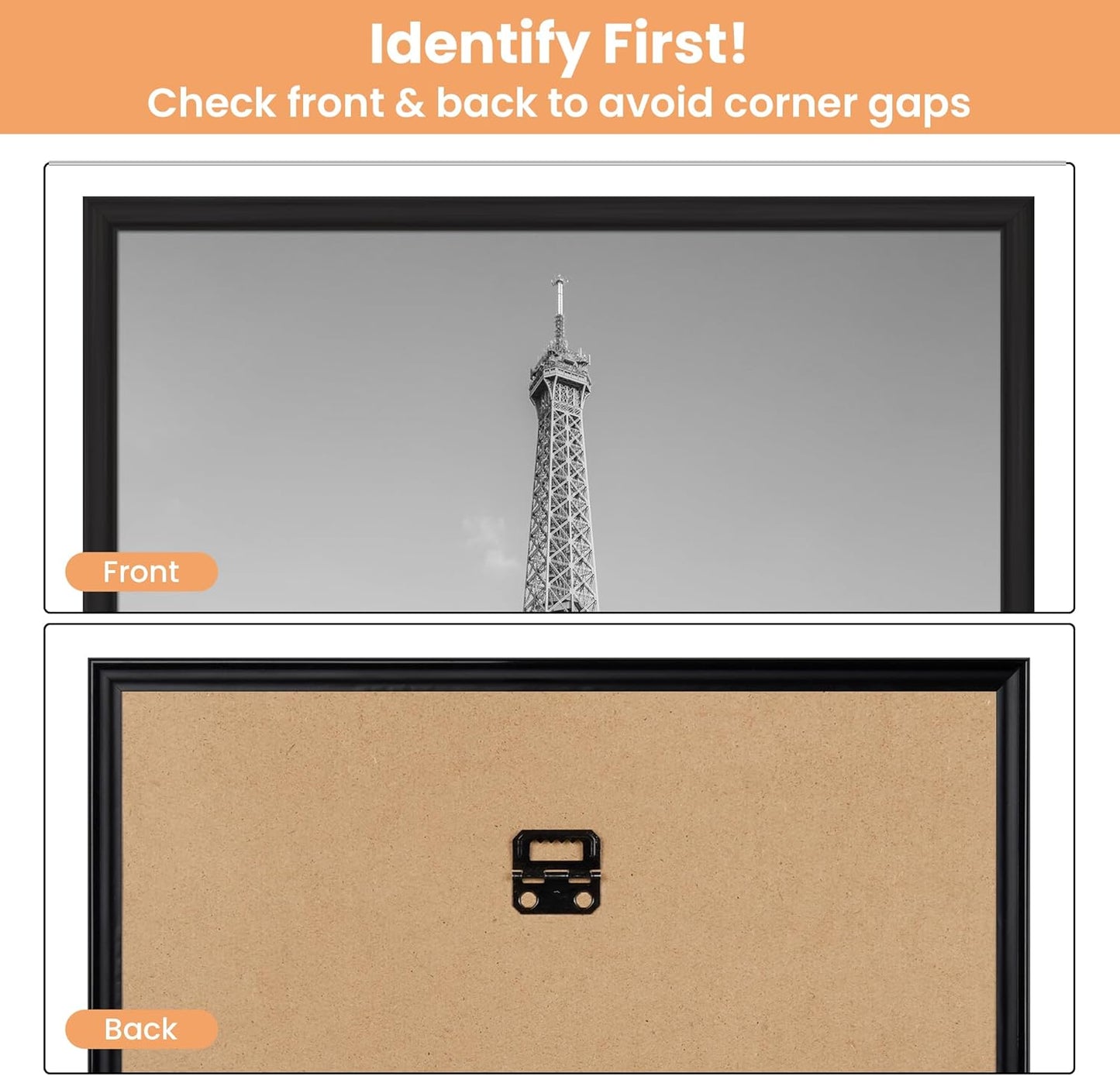 Upsimples 18x24 Picture Frame - Scratch-Proof Black Poster Frames for Photo Gallery | 3-Pack, Slide-In Design
