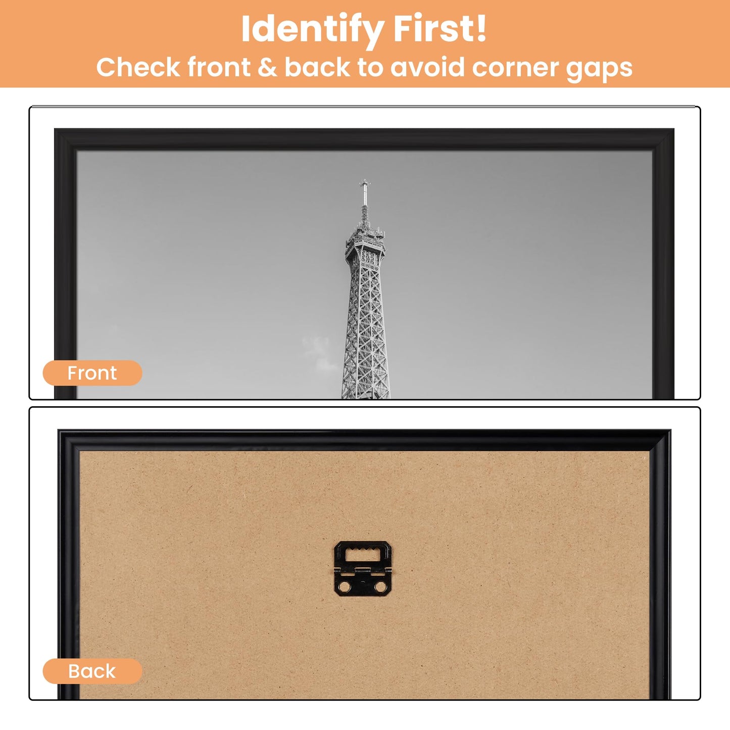 upsimples 16x20 Picture Frame Black 3 Pack, Scratch-Proof Poster Frames 16 x 20 for Photo Gallery - Slide-In Strips, Horizontal or Vertical Wall Mounting