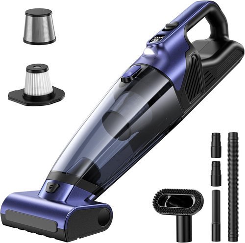 MAGIC JOHN Cordless Pet Hair Handheld Vacuum - 20000PA High Power with Motorized Brush & LED Light