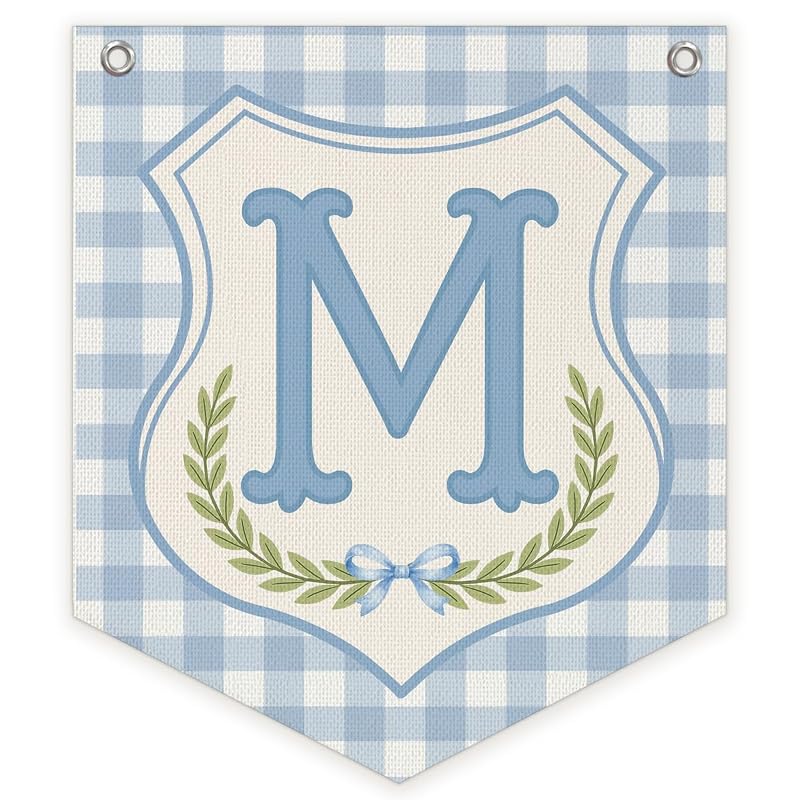Personalized Baby Boy Name Banner - Nursery Decor Flag M