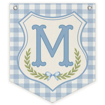 Personalized Baby Boy Name Banner - Nursery Decor Flag M