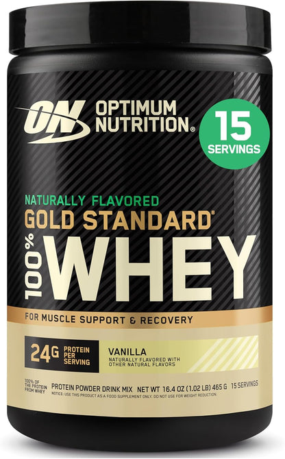 Optimum Nutrition Gold Standard Whey Protein Powder - Naturally Flavored Vanilla, 15 Servings