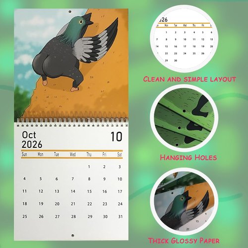 2026 Wall Calendar - Funny Design for 2026-2027 | Perfect Christmas Gag Gift for Adults