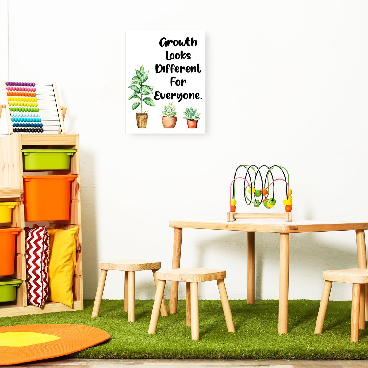 Skiennix Inspirational Quotes Wall Decor - Mental Health Canvas Art for Classroom & Therapy Offices