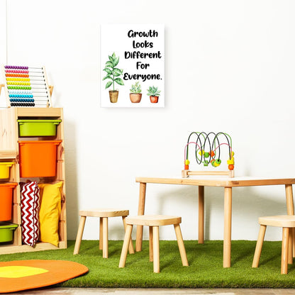Skiennix Inspirational Quotes Wall Decor - Mental Health Canvas Art for Classroom & Therapy Offices