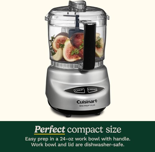 Cuisinart Mini-Prep Plus Food Processor - 24-Ounce Bowl for Chopping Herbs, Vegetables & Cheese | White