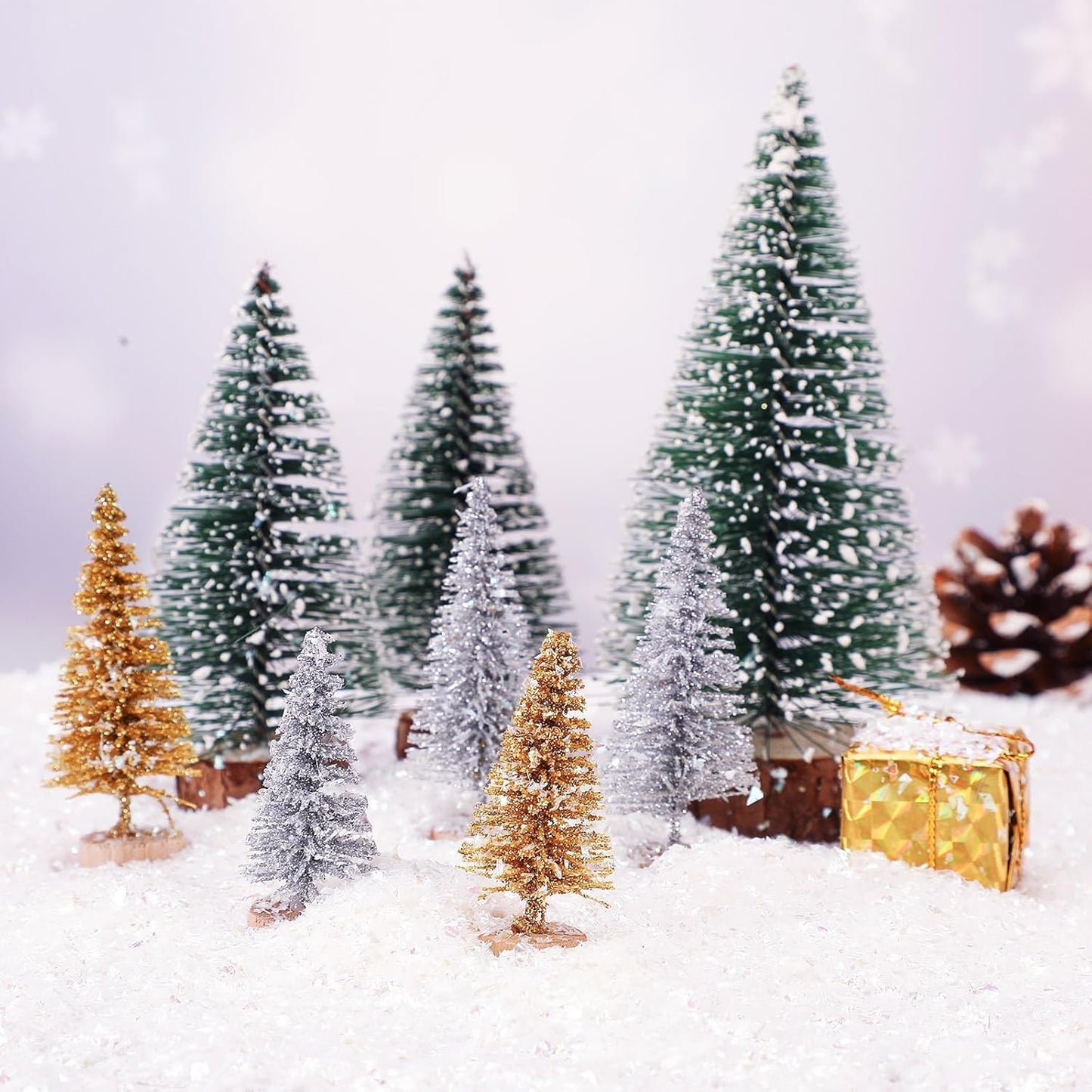 Skiennix 14oz Artificial Snow | Sparkling White Faux Snowflakes for Christmas Decor