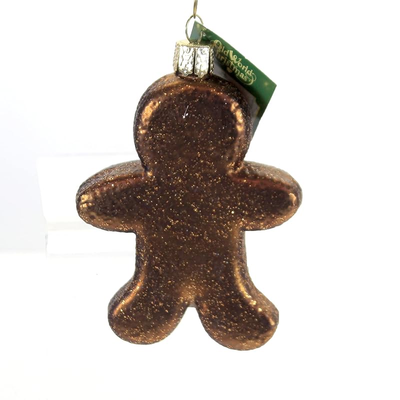 Gingerman Glass Christmas Ornament - Hand-Blown Gingerbread Decor, Ginger Warmth