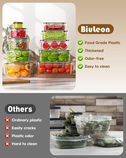 40 PCS Food Storage Containers - Airtight & Leakproof Meal Prep Set | BPA-Free, Microwave & Dishwasher Safe