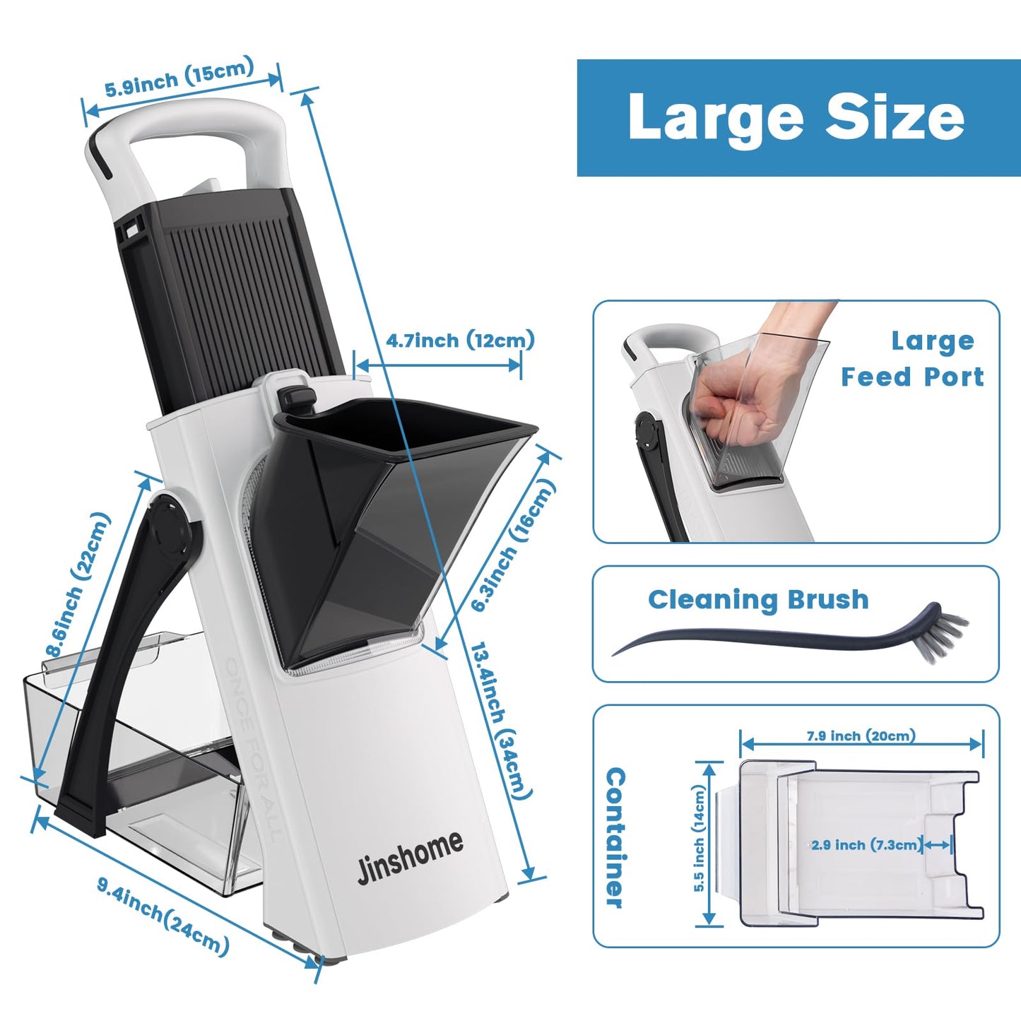 Upgrade Safe Mandoline Slicer Plus, Vegetable Slicer and Food Chopper Adjustable Thickness Potato Slicer French Fries Cutter, Kitchen Chopping Artifact