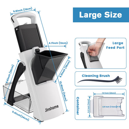 Upgrade Safe Mandoline Slicer Plus, Vegetable Slicer and Food Chopper Adjustable Thickness Potato Slicer French Fries Cutter, Kitchen Chopping Artifact