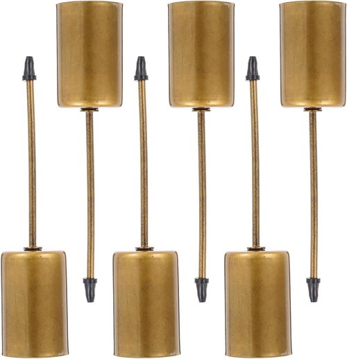 Cabilock Christmas Candle Holder Stake Set - 6 Metal Taper Holders for Table Centerpiece | Wedding & Party Decor