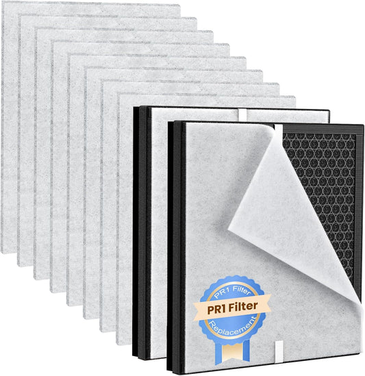 Mooka PR1 Replacement Air Filter - High-Efficiency Washable Filters for Large Rooms up to 2200 sq.ft | 2 Pack