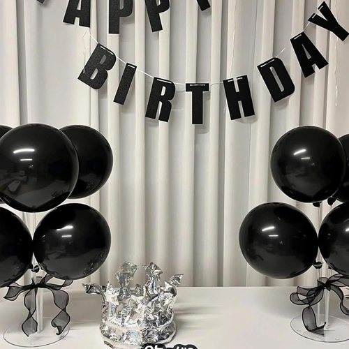 Black Balloons 110 Pcs - Mini 5 Inch Thick Latex Balloons for Weddings & Baby Showers