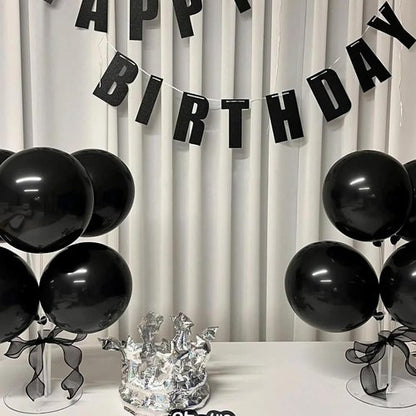 Black Balloons 110 Pcs - Mini 5 Inch Thick Latex Balloons for Weddings & Baby Showers