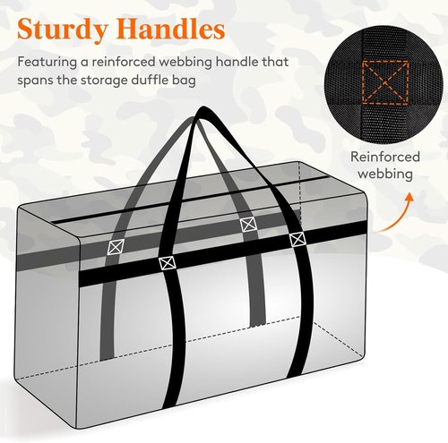 Lifewit Extra Large 120L Storage Duffle Bag - Foldable, Heavy-Duty Travel Tote with Zippers & Handles