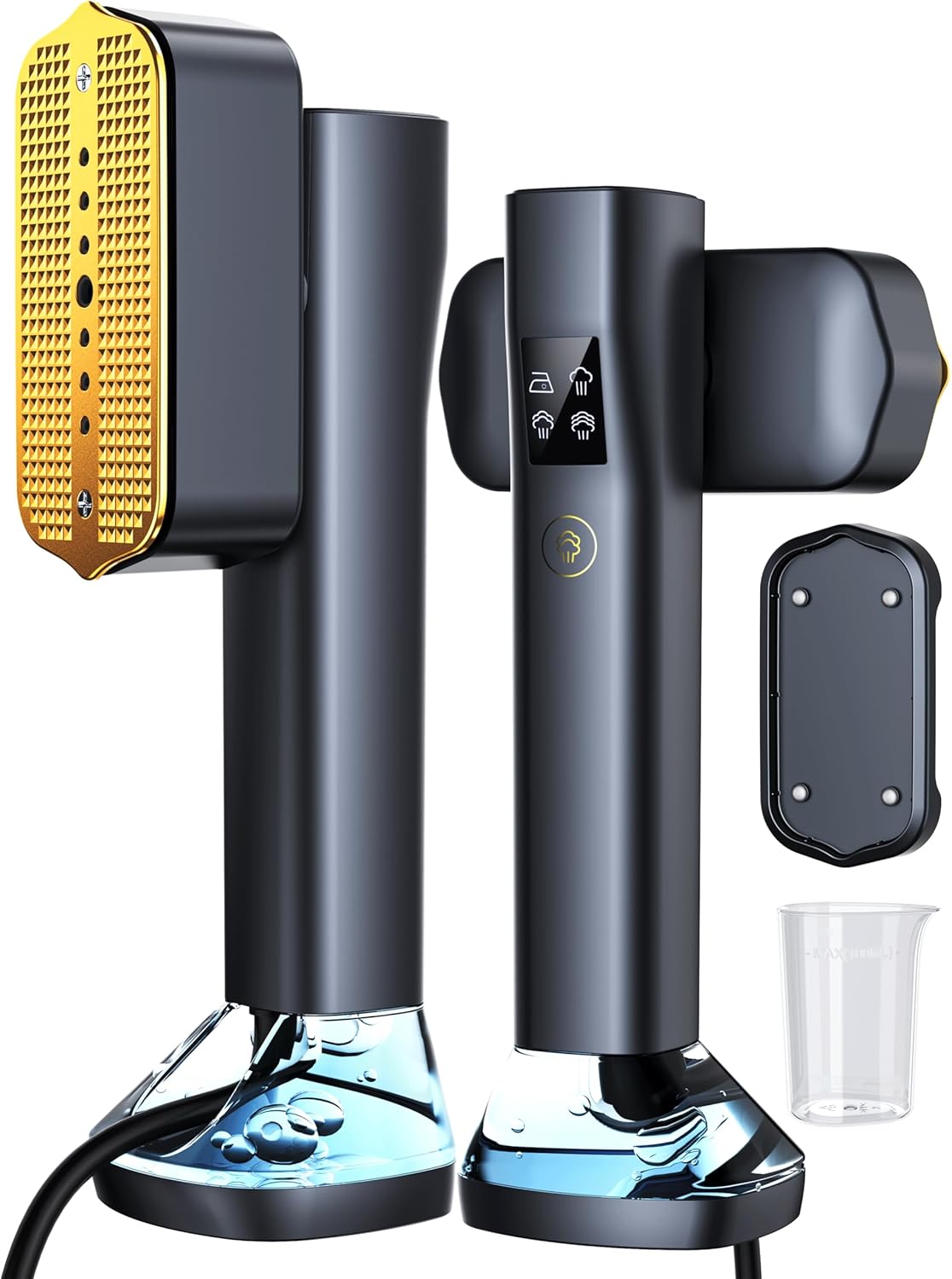 Skiennix Portable Handheld Garment Steamer - 200ml Capacity, 1000W Fast Heat-Up, Leak-Proof, Black & Gold
