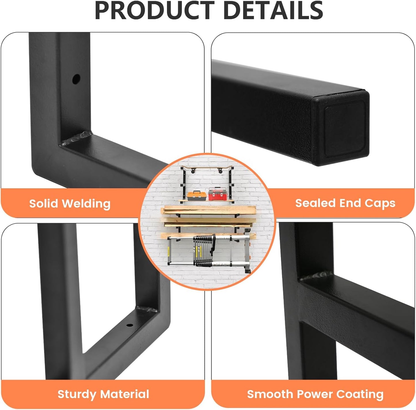 Wood Organizer Rack by [Brand Name] - Heavy Duty Wall-Mounted Storage for Garage & Workshop | Holds 220 LBS Per Level