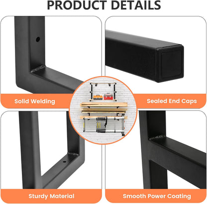 Wood Organizer Rack by [Brand Name] - Heavy Duty Wall-Mounted Storage for Garage & Workshop | Holds 220 LBS Per Level
