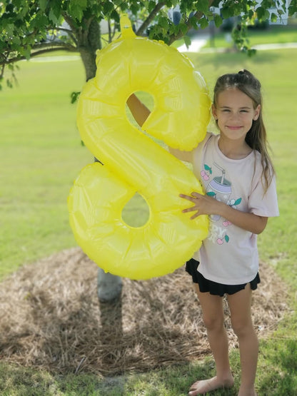 Number 0 Balloons - 40 Inch Yellow Birthday Decorations | Perfect for Milestone Events & Baby Showers
