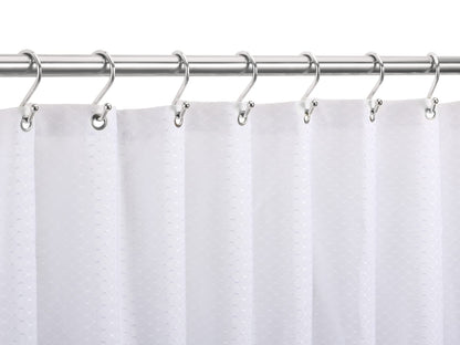 Nickel Shower Curtain Hooks, Rust Proof Shower Curtain Rings for Bathroom, Set of 12 CHICTIE Silver S Shaped Decorative Shower Curtain Hooks Hangers for Bathroom Curtains,Clothing, Towels, etc
