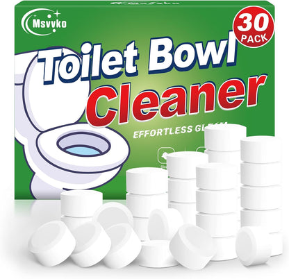 Msvvko Toilet Bowl Cleaner Tablets - 30-Pack Automatic Cleaning for Hands-Free Bathroom Care