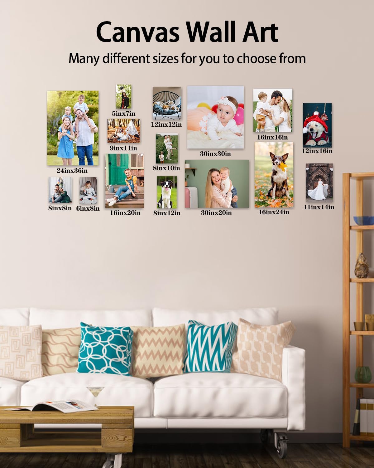 Skiennix Personalized Canvas Wall Art - Custom Photo Prints for Living Room & Bedroom Decor | Unique Gift Idea