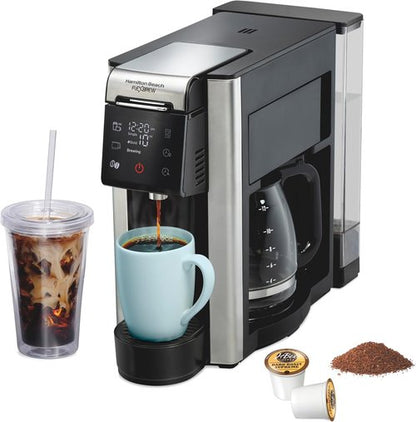Hamilton Beach FlexBrew Coffee Maker - 5-in-1 Programmable Hot & Iced Brewer, 12 Cup Capacity, Black