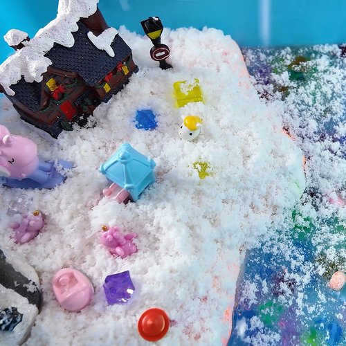 GushySnow® Latex Sensory Bin Filler - Bulk Fake Snow Play Sand for Preschool Activities | White