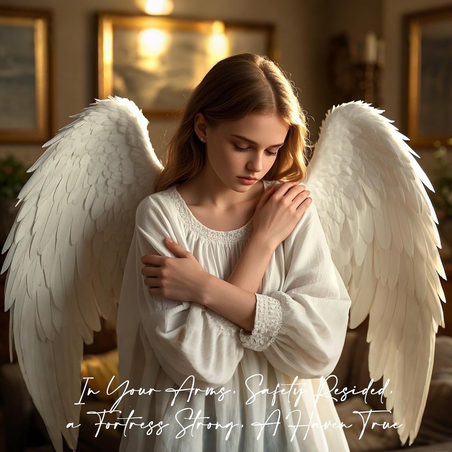 NAN ZAI NAN FANG Sympathy Angel Figurines - Hand-Painted Resin Statues for Loss & Bereavement Gifts