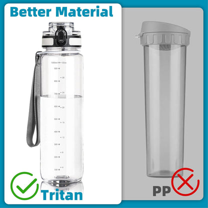 OLDLEY 32 oz Motivational Water Bottle - Leakproof & BPA-Free with Time Marker | Ideal for Gym, School & Travel