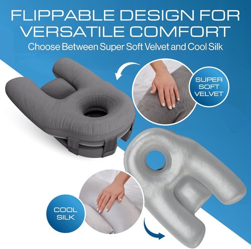 Kolbs Face Down Pillow - Post Eye Surgery Vitrectomy Relief | Dual-Sided Warm & Cool Memory Foam