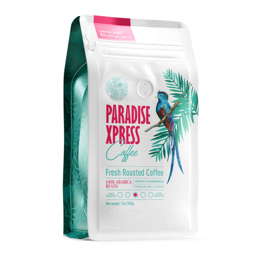 Paradise Xpress - Low Acid Coffee Beans Whole - Best Coffee Whole Beans Guatemala Coffee - Pour Over Coffee - Whole Coffee Bean Medium Roast Whole Bean - Whole Bean Coffee Medium Roast - Cafe En Grano