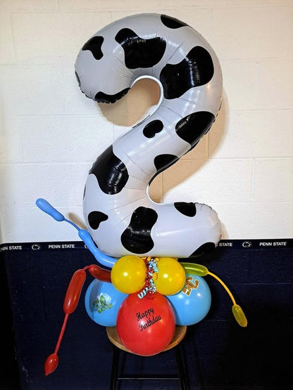 Cow Print Balloon - 40 Inch Number 7 Birthday Party Decoration | Fun & Festive Design