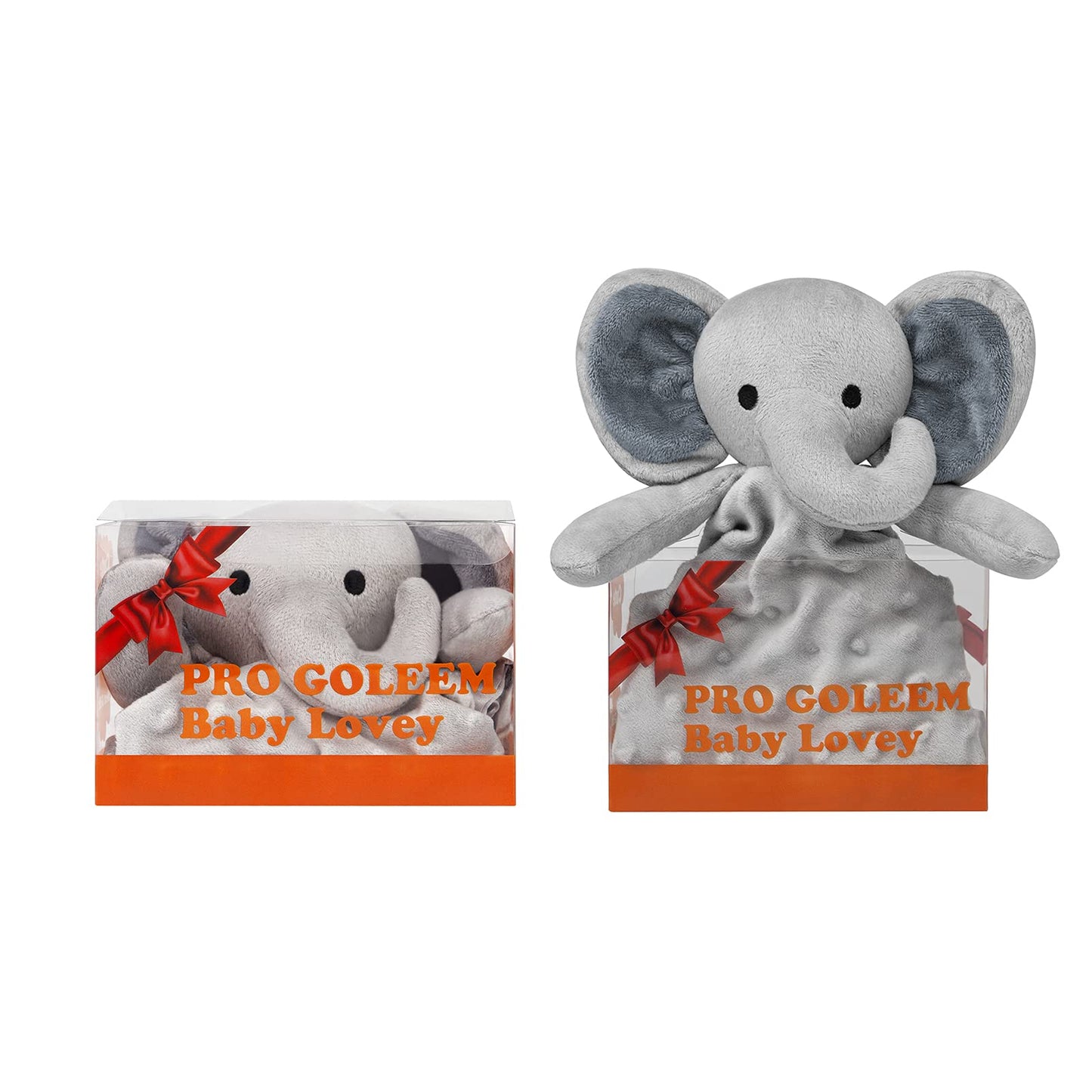 Pro Goleem Elephant Loveys for Babies Soft Security Blanket Infant Snuggle Toy Stuffed Animal Blanket Baby Registry Search Baby Boy Gifts for Infant and Toddler Gray 16 Inch