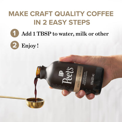 Peet's Coffee Ultra Concentrate - Instant Hot, Cold Brew or Iced Coffee, 100% Arabica, 8 Fl Oz (16 Servings)