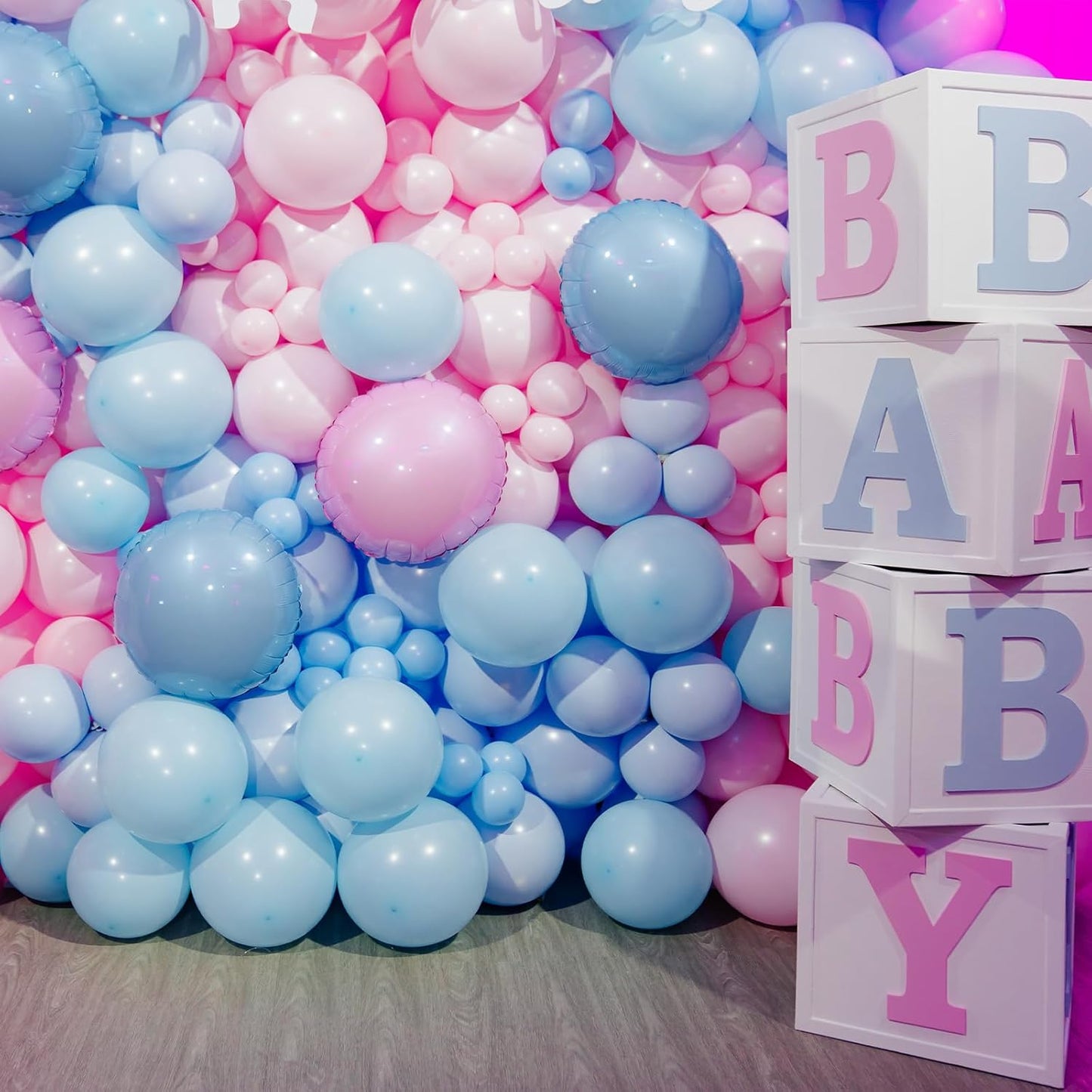 RUBFAC Pink Balloons - 129-Piece Set in Light Pastel Pink | Various Sizes for Party Decorations