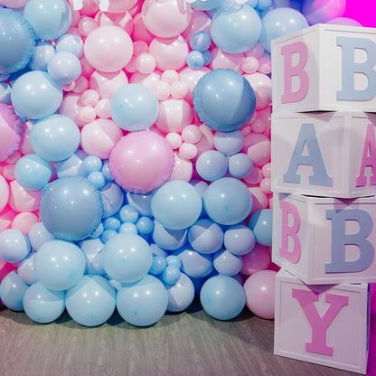 RUBFAC Pink Balloons - 129-Piece Set in Light Pastel Pink | Various Sizes for Party Decorations