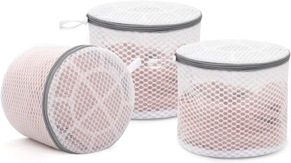 Muchfun Bra Wash Bags - 3 Pcs Honeycomb Mesh Laundry Bags for Delicates & Lingerie | 7 x 7 x 6 Inches