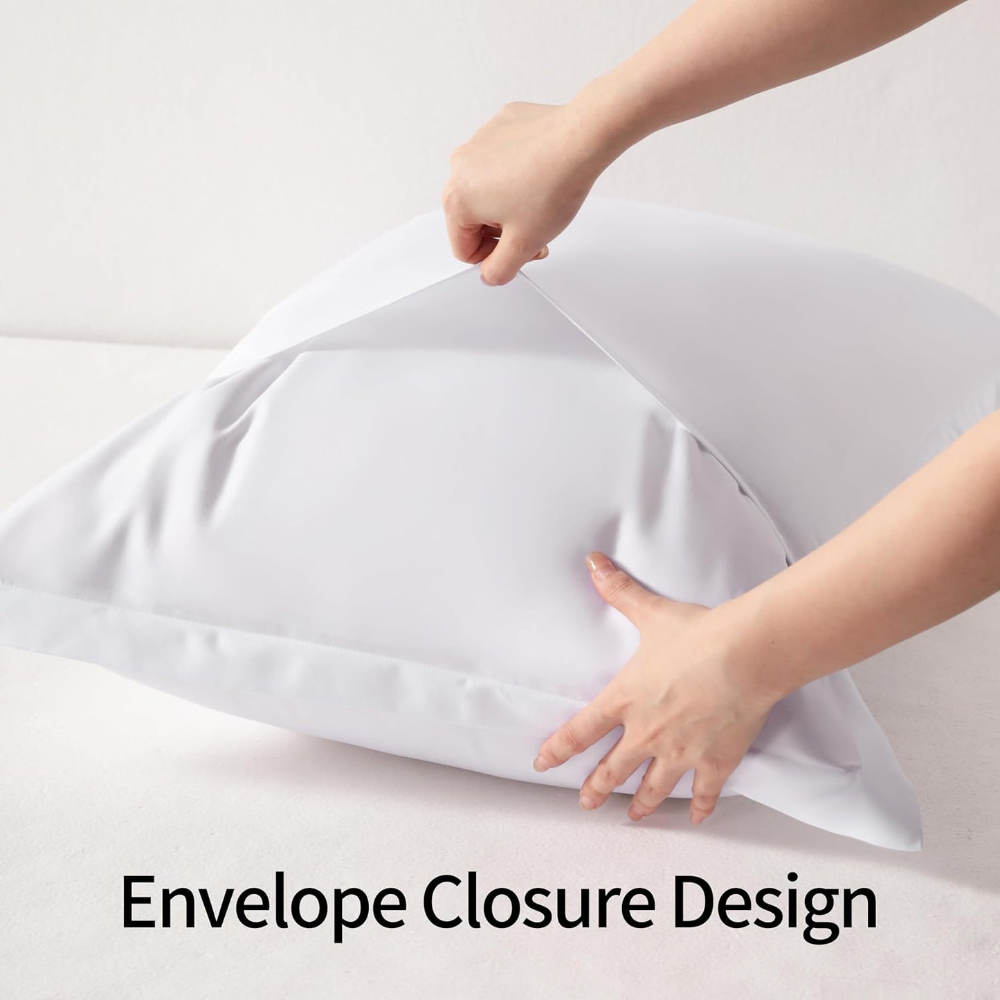 NTBAY King Pillow Shams - Super Soft Brushed Microfiber 20x36 Sham Covers | Wrinkle & Stain Resistant, White - 2 Pack