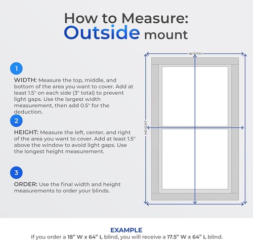 Lumino Cordless Room Darkening Mini Blinds - 18" W x 36" L - White | Custom Sizes Available